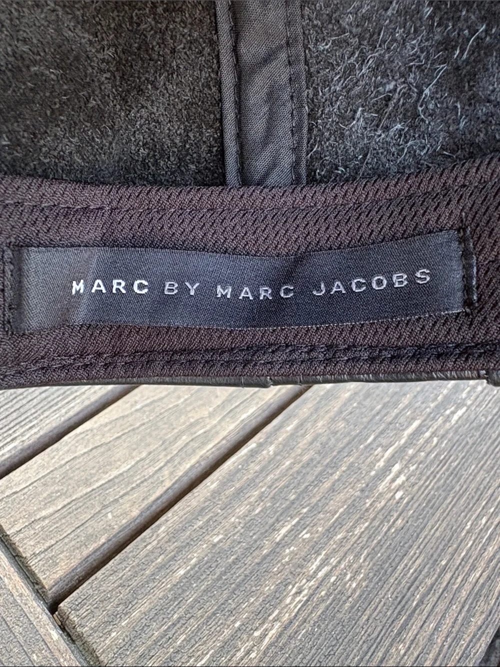 Marc By Marc Jacobs Black Leather Baseball Cap